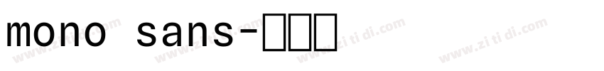 mono sans字体转换